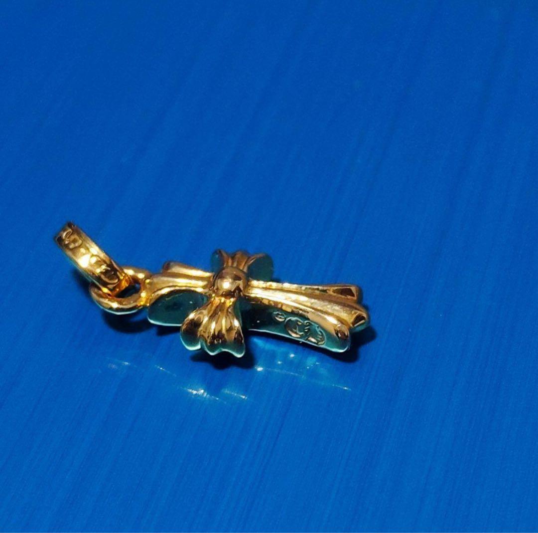 確実正規品 クロムハーツ 22k ベビーファット純正パヴェダイヤ