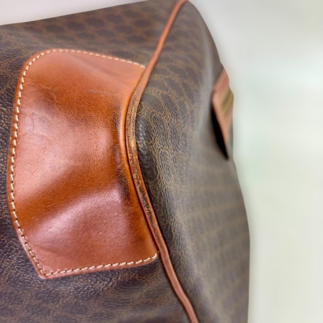 Celine ブラウンレザーダッフルバッグ
