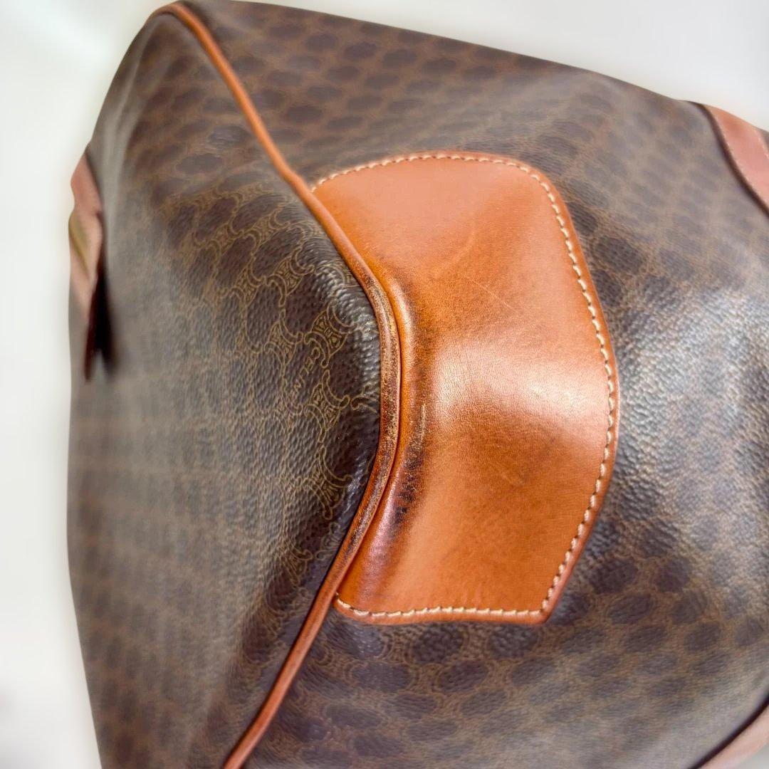 Celine ブラウンレザーダッフルバッグ