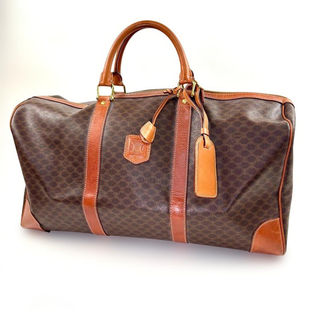 Celine ブラウンレザーダッフルバッグ