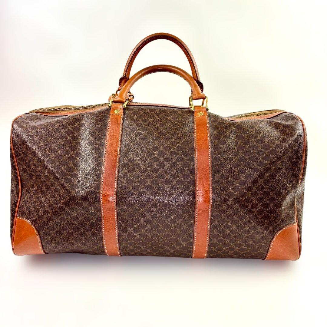 Celine ブラウンレザーダッフルバッグ