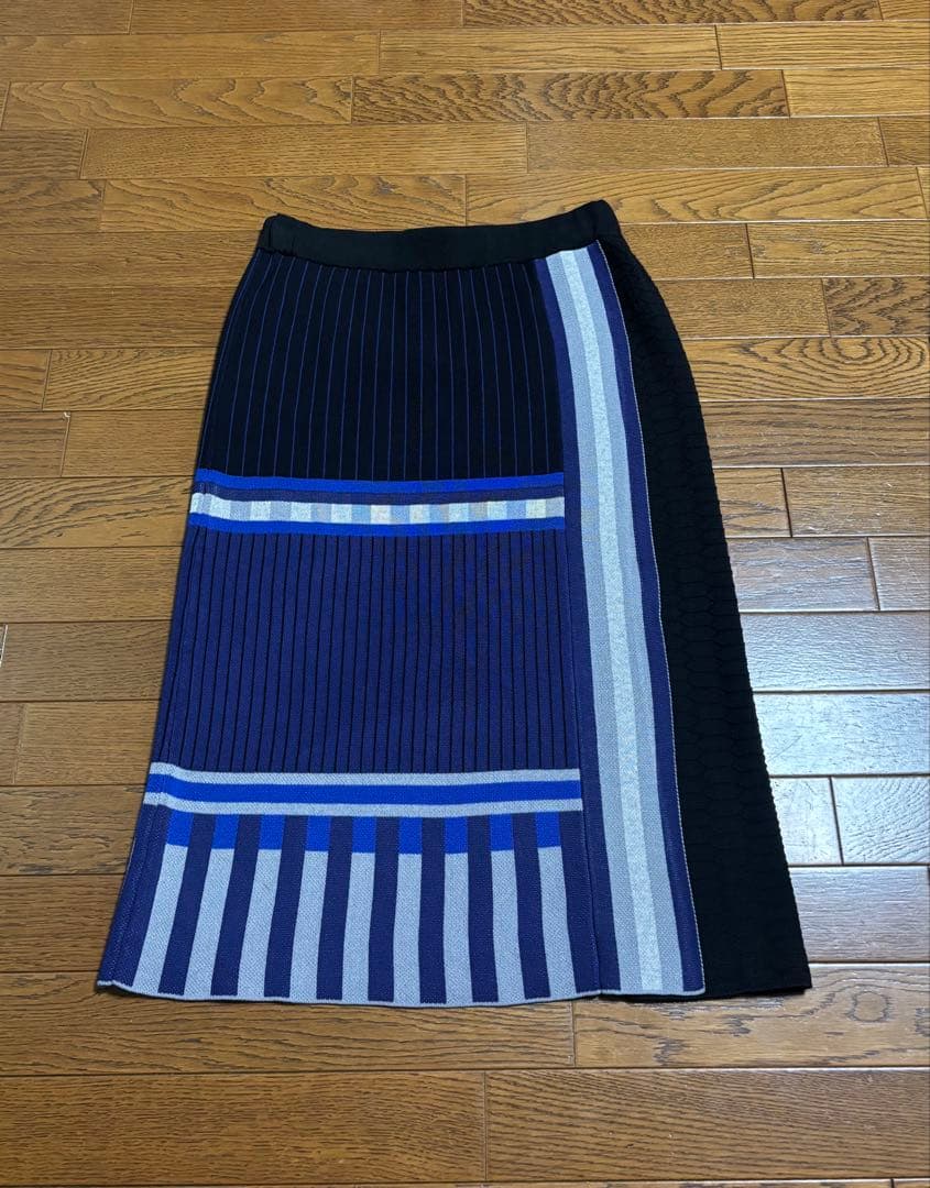 美品 山本寛斎 スーパーレディ◇3L Wゴム仕様 ロングニットスカート