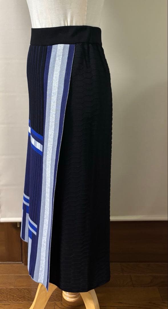 美品 山本寛斎 スーパーレディ◇3L Wゴム仕様 ロングニットスカート