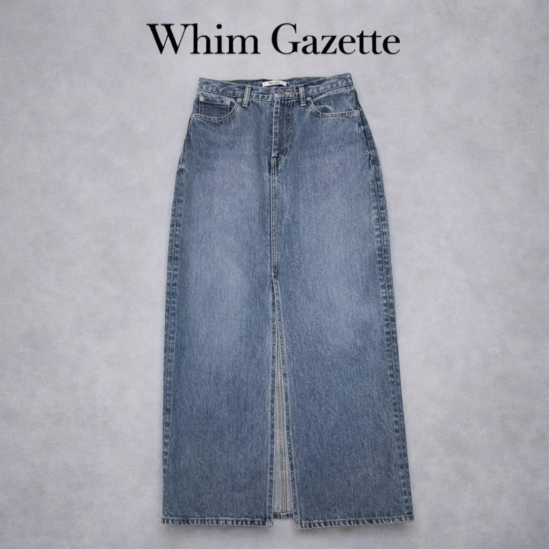 Whim Gazetteウィムガゼット デニムスリットスカート 38