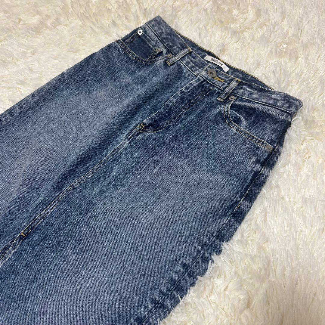 Whim Gazetteウィムガゼット デニムスリットスカート 38