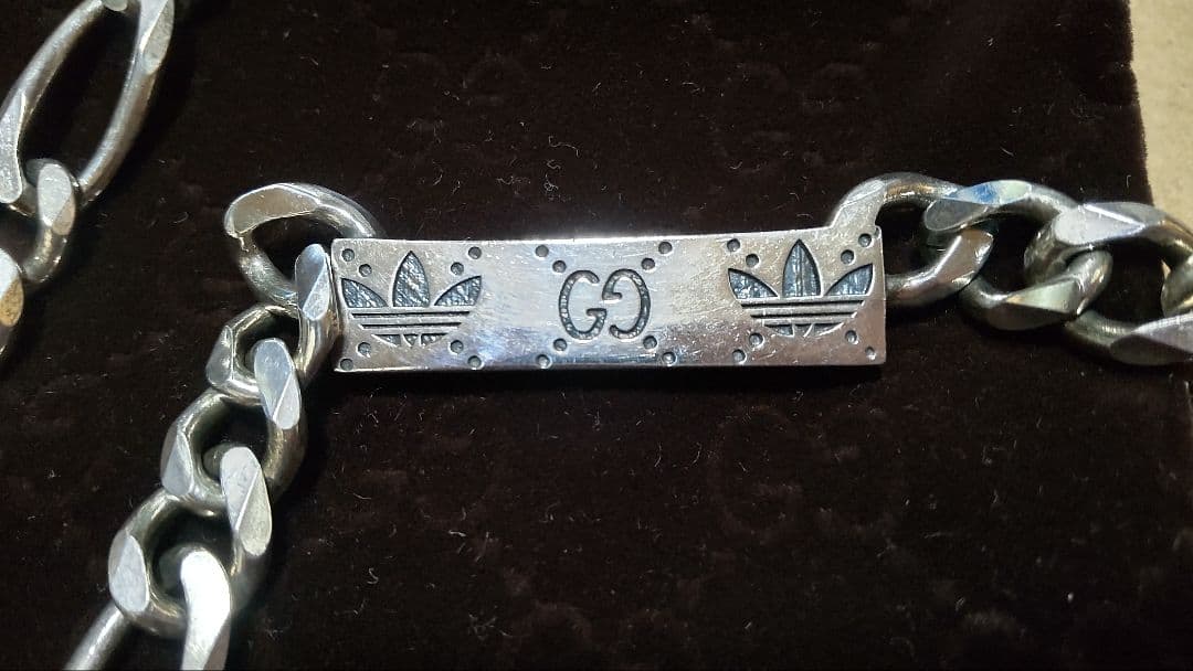 【希少】GUCCI ×adidas シルバー925 喜平チェーン ネックレス