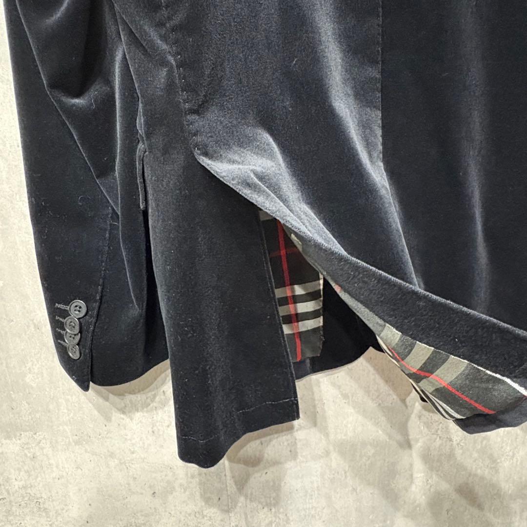 BURBERRY BLACK LABEL ベロアジャケット 裏地ノバチェック M