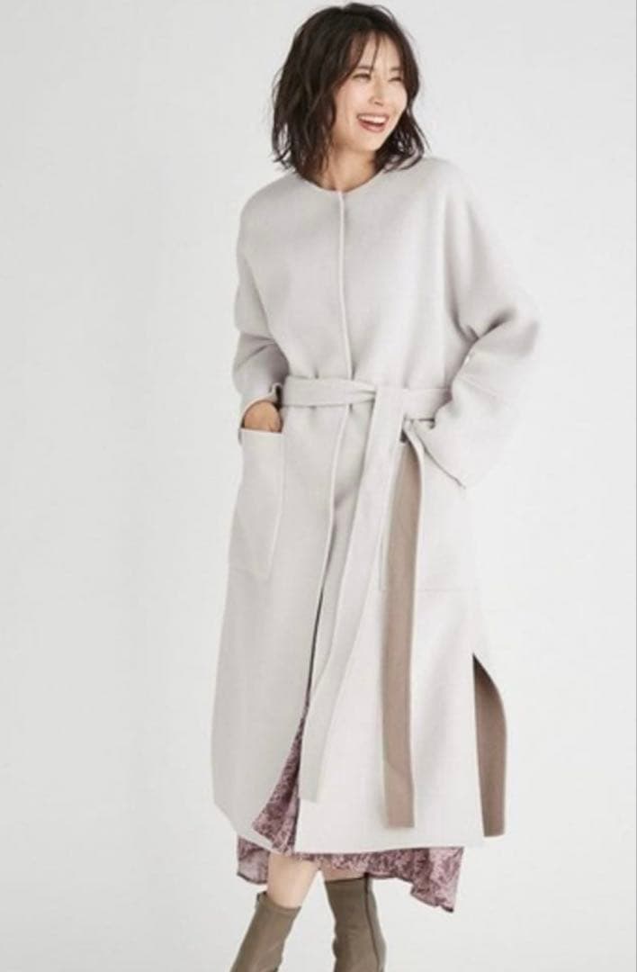 FRAY I.D ウールカシミアバイカラーリバーコート