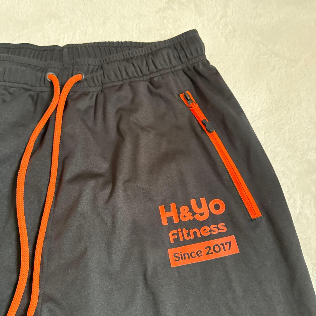 【H&Yo Fitness 】サウナスーツ 上下セット XL ブラック×オレンジ