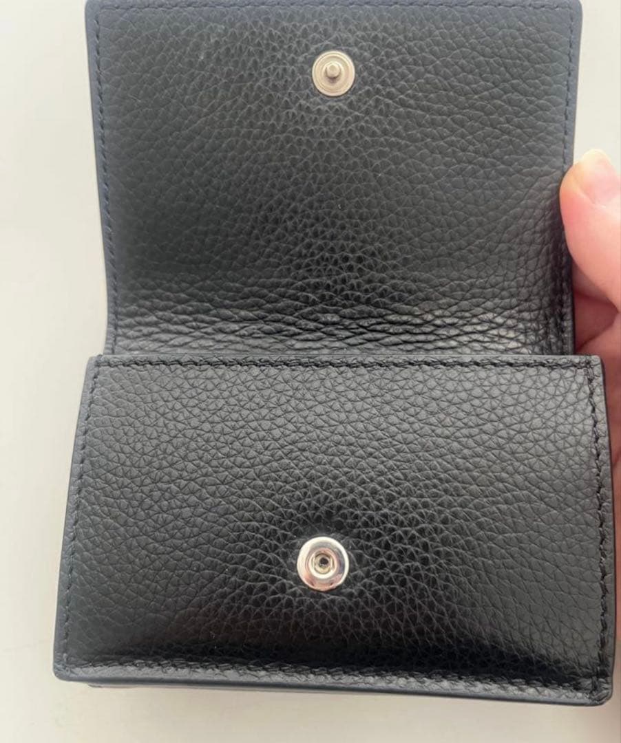 MARNI 三つ折り財布 メンディング刺繍 ブラック
