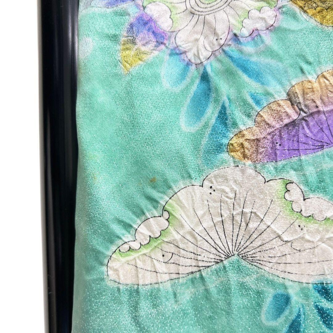 振袖　辻ヶ花　作家もの　絞り　藤の花　観世水　夢幻辻ヶ花　着物　015b p