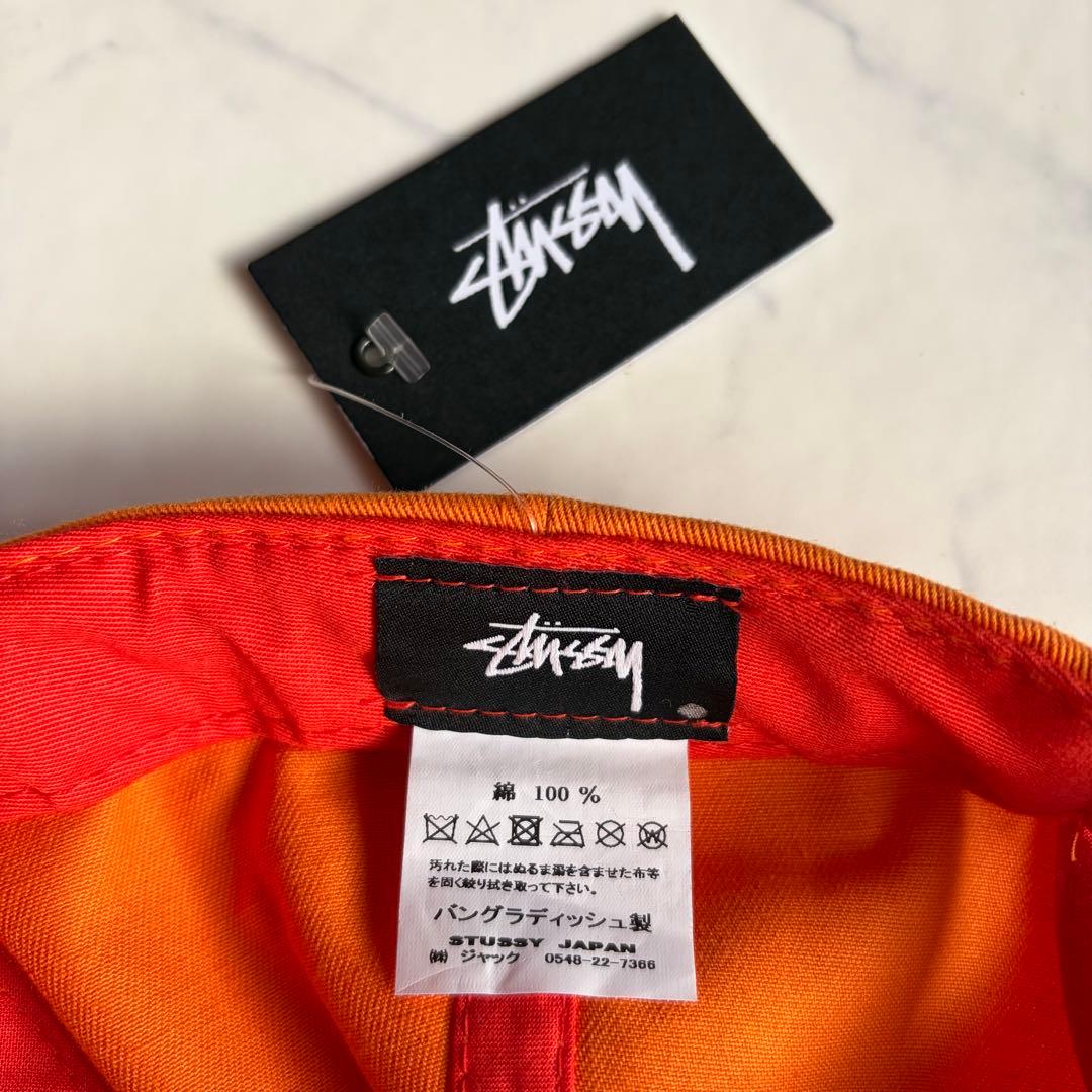 タグ付き Stüssy オレンジ キャップ STUSSY ステューシー 刺繍ロゴ
