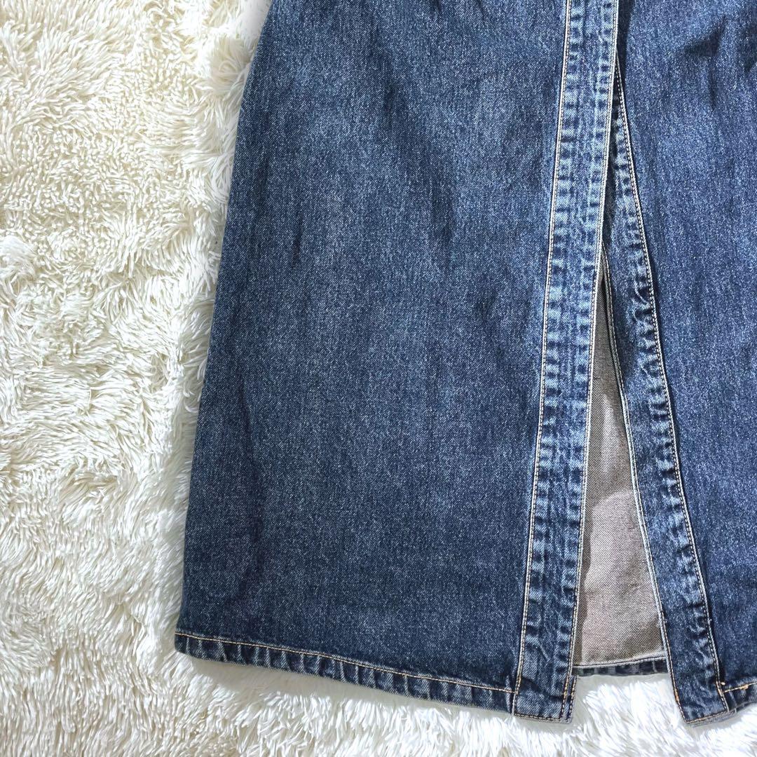 新品 ZARA デニム ロングコート トレンチコート マキシ ベルト ハイネック