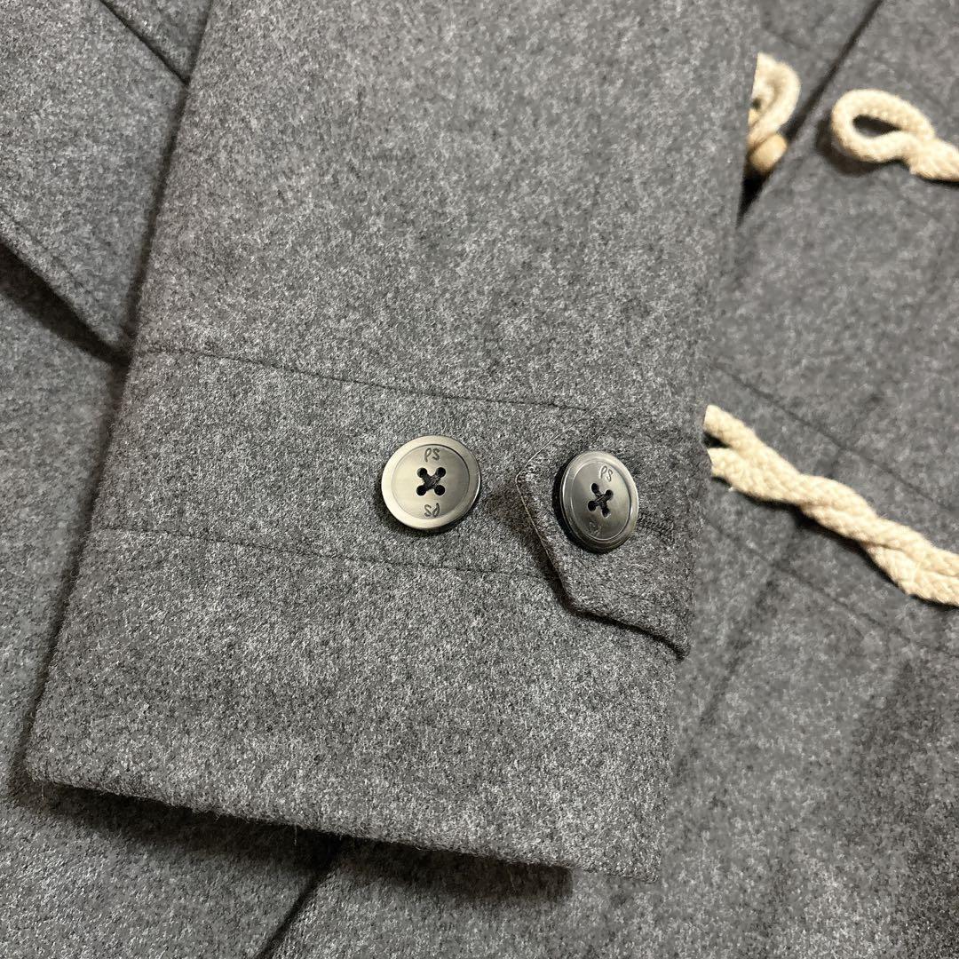 【美品】Paul Smith ダッフルコート カシミヤ混 フード L グレー