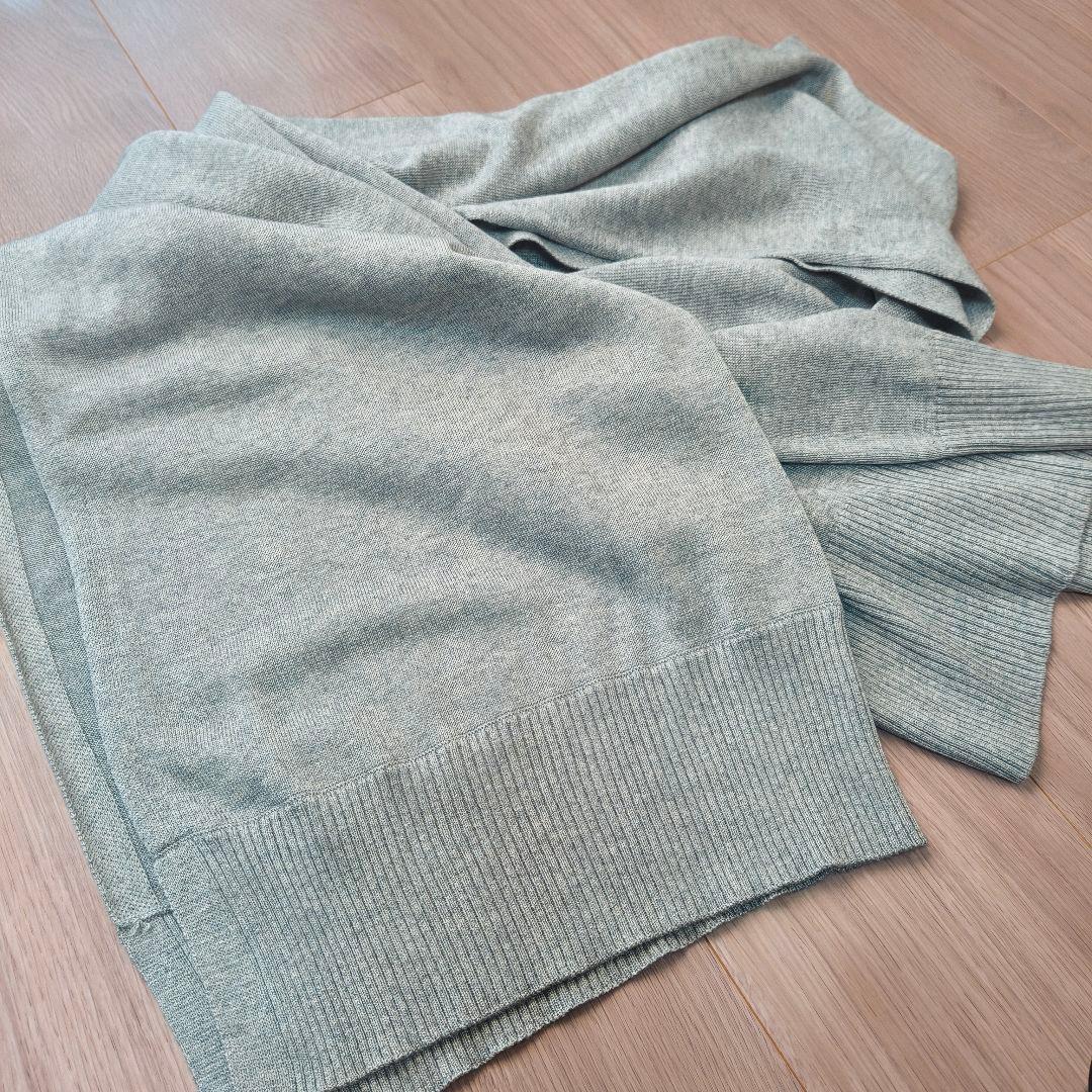 DRESS HERSELF グレー ストール　シルクカシミヤ混　ニット　ストール