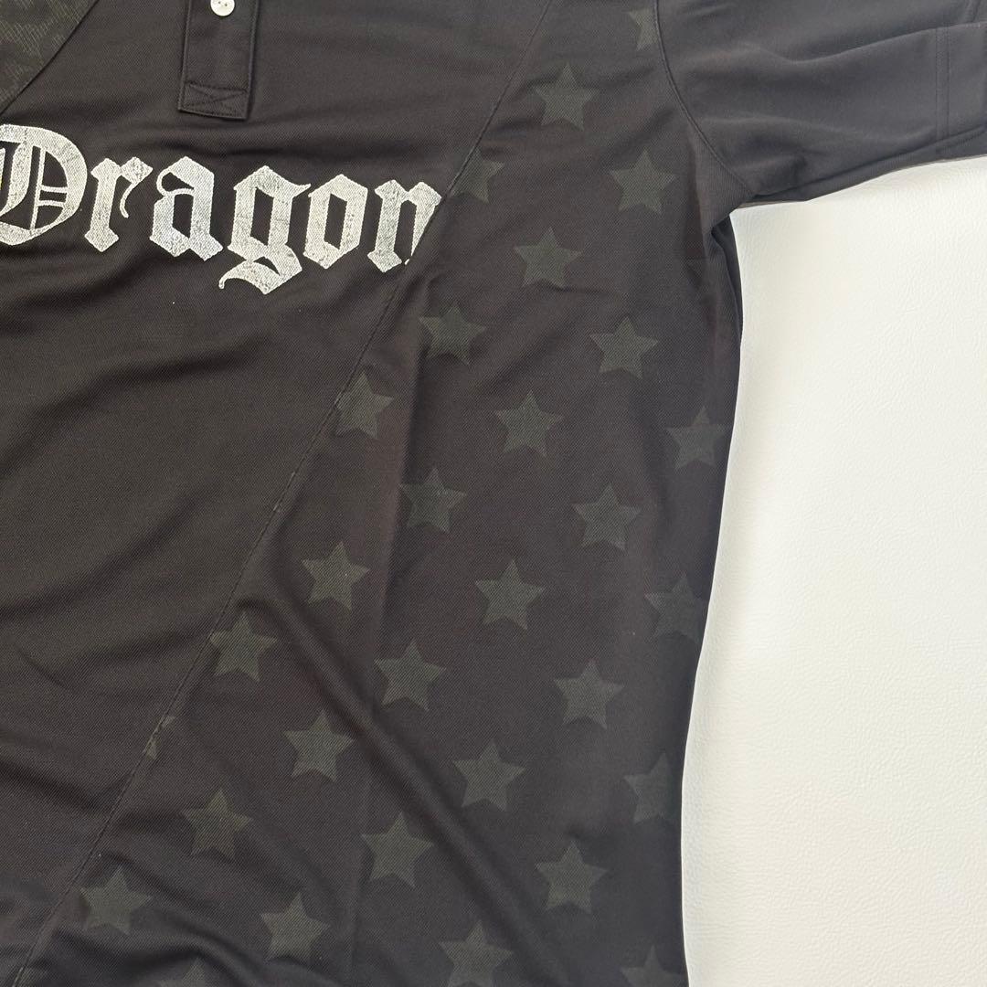 【新品】ダンスウィズドラゴン　メンズゴルフポロシャツ XLサイズ　ブラック