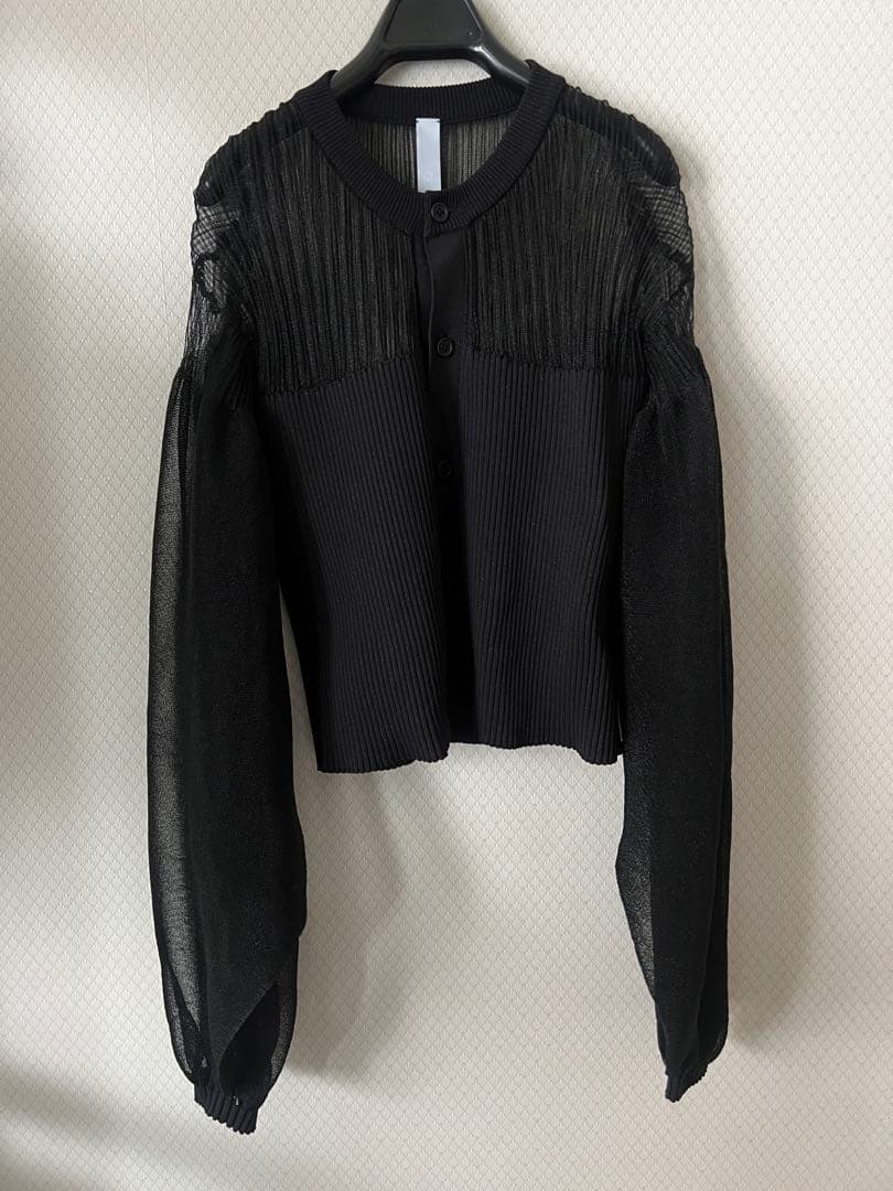 CFCL FLUTED LUCENTグリッターパフスリーブカーディガンサンプル品
