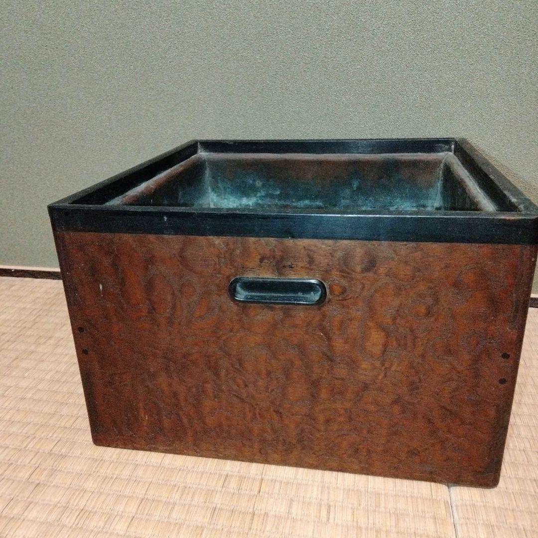 木製火鉢　火鉢　レトロ　ヴィンテージ