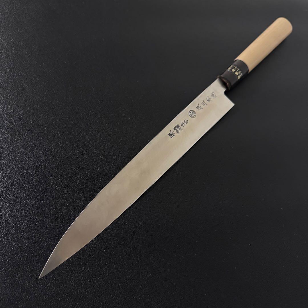 240mm 銀三本焼　柳刃包丁　クリ柄 和包丁