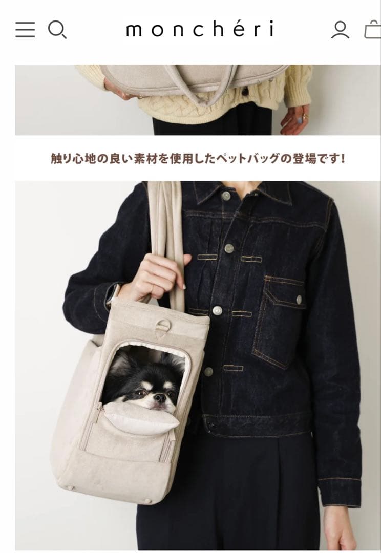 『ロビン様用　確約』Muncher モンシェリ　ベージュキャリーバッグMサイズ