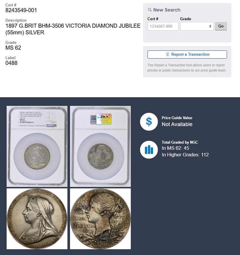 イギリス　1897年　ヴィクトリア　ビクトリア　銀貨　古銭　　NGC