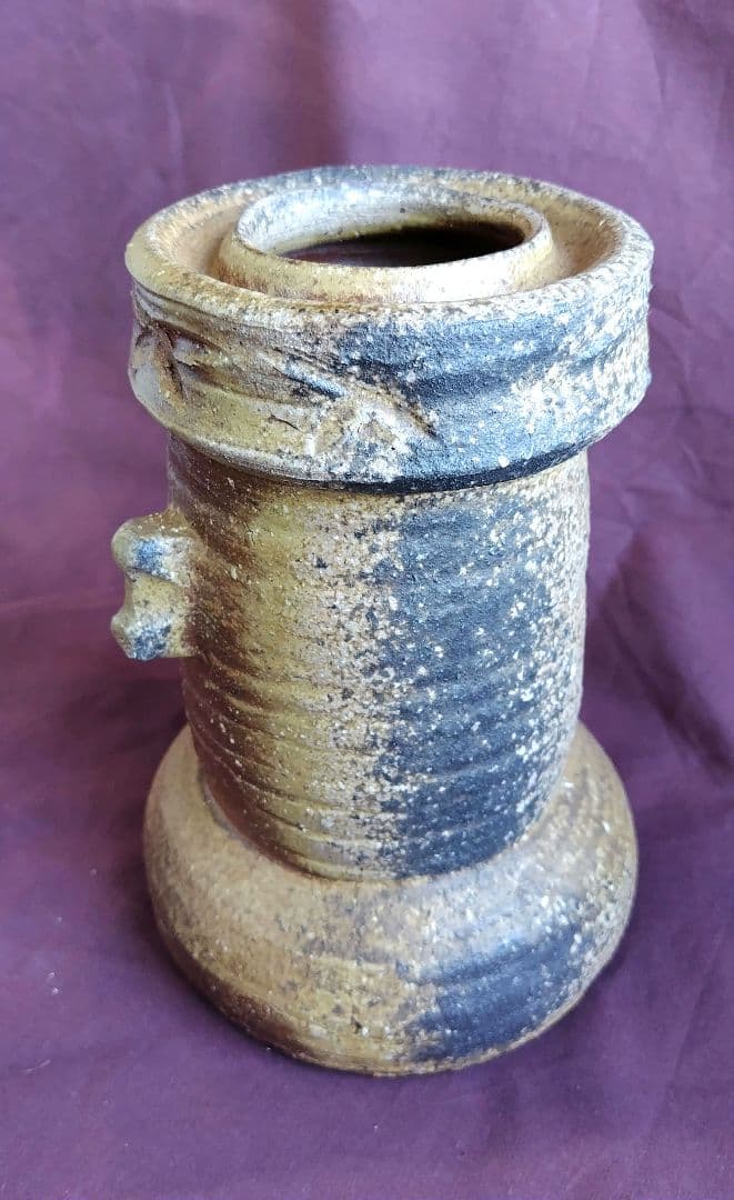 備前耳付花入 (未使用 新品同様)