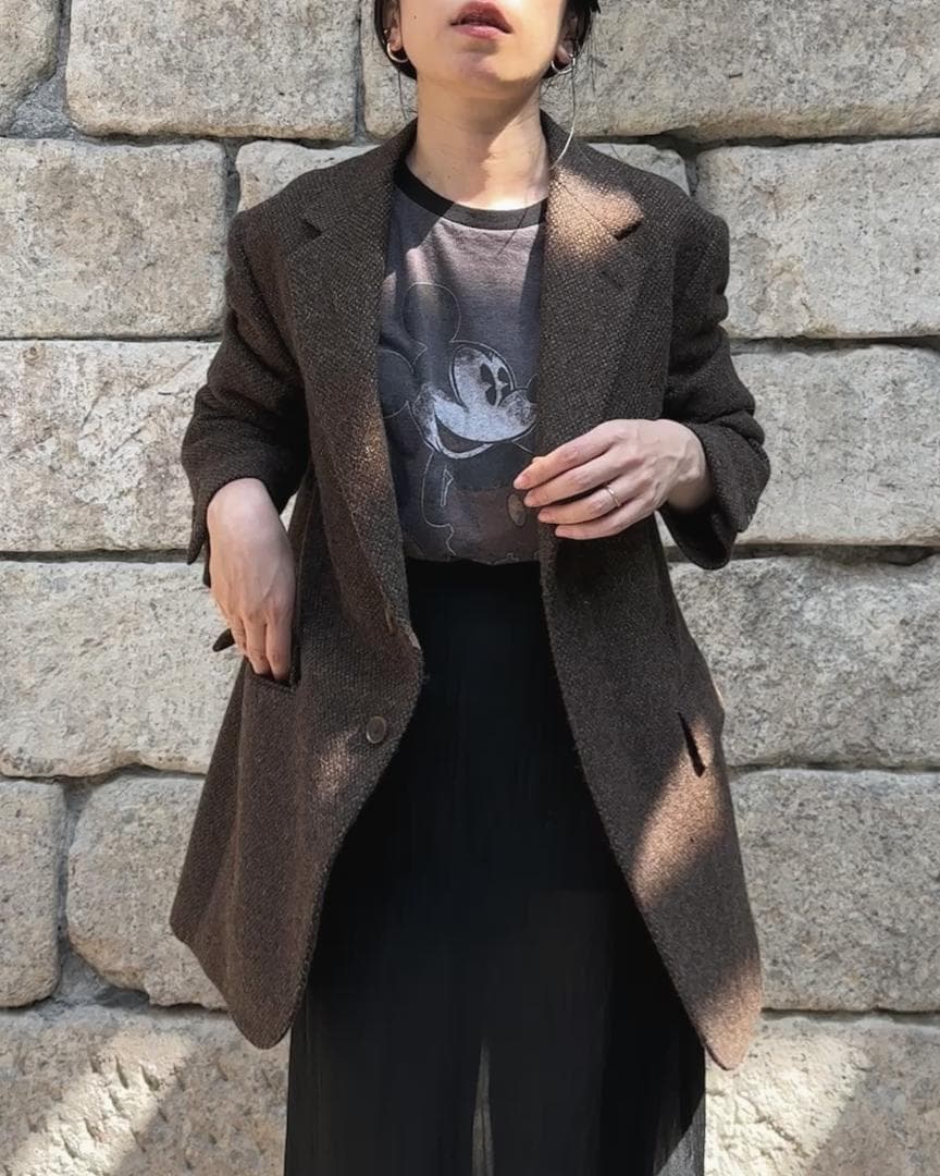 ジャケット・アウター AURALEE SHETLAND WOOL TWEED OVER JACKET