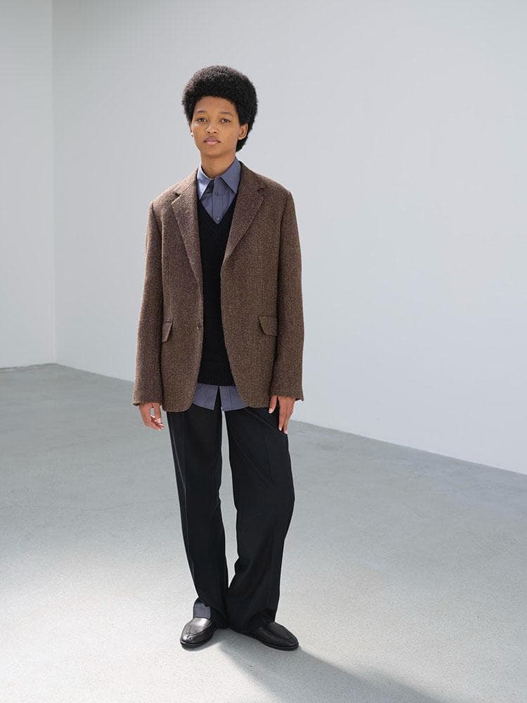 ジャケット・アウター AURALEE SHETLAND WOOL TWEED OVER JACKET