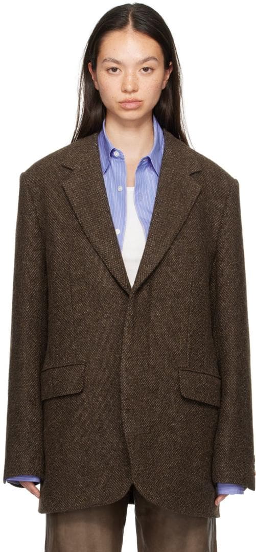 ジャケット・アウター AURALEE SHETLAND WOOL TWEED OVER JACKET