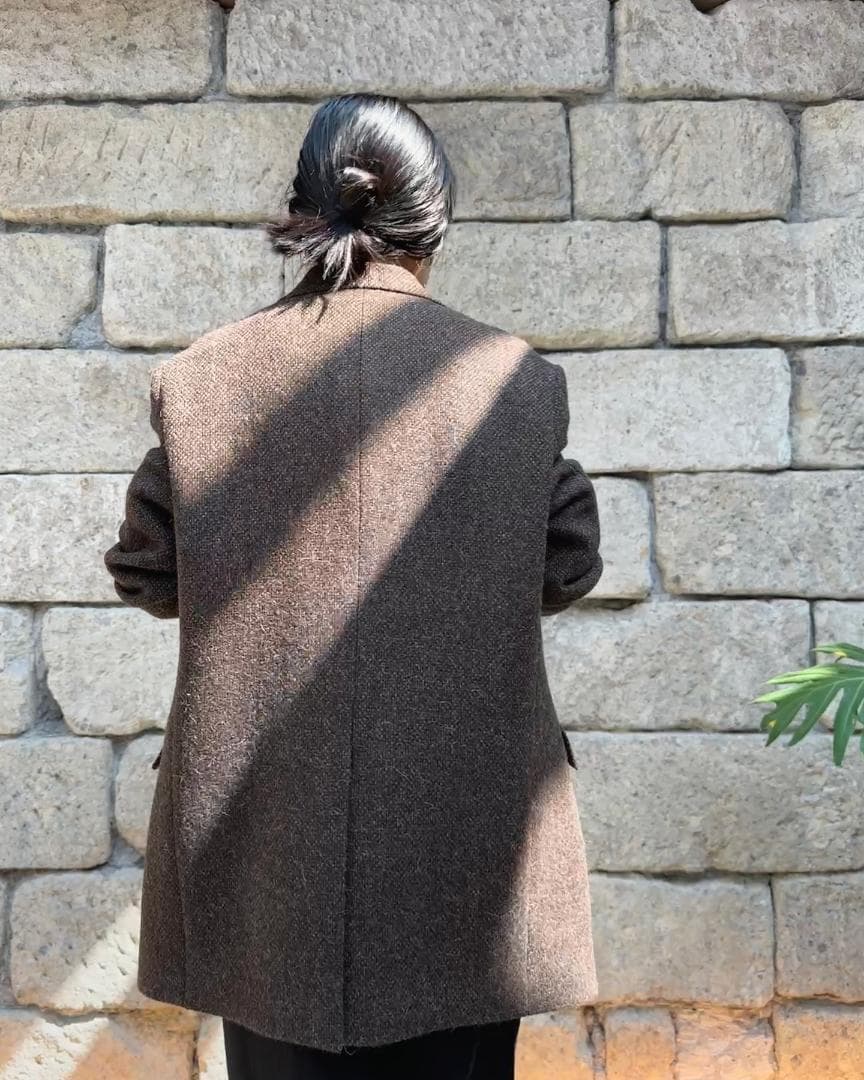 ジャケット・アウター AURALEE SHETLAND WOOL TWEED OVER JACKET