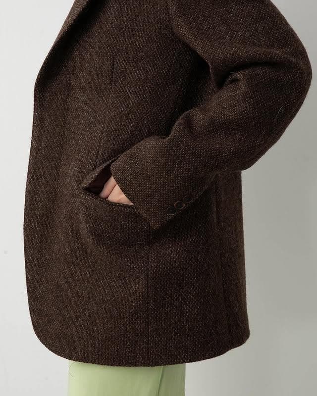 ジャケット・アウター AURALEE SHETLAND WOOL TWEED OVER JACKET