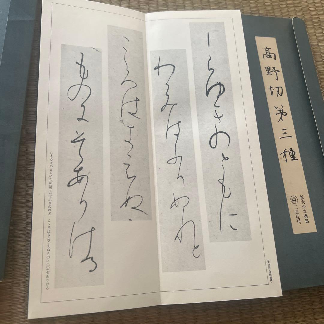 高野切第二種/第三種 拡大かな選集 二玄社 書道