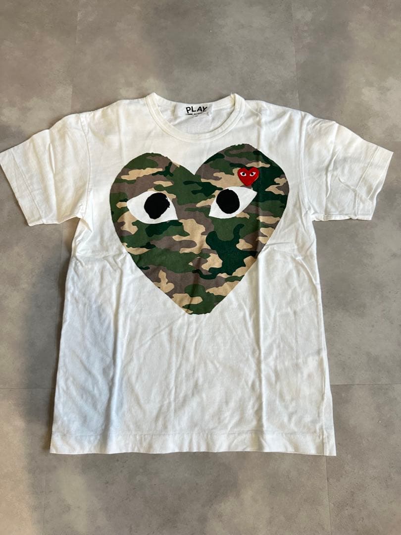 PLAY Comme des Garçons 迷彩ハート Tシャツ L