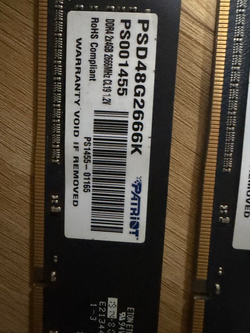 DDR4 4gb ×4 計16gb 2133 2666