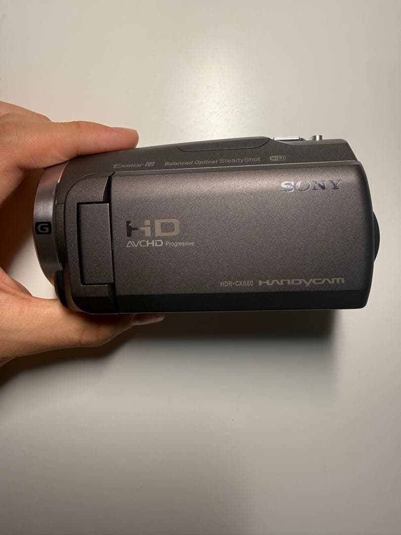 【美品】SONY ビデオカメラ HDR-CX680 ハンディカム（TI）