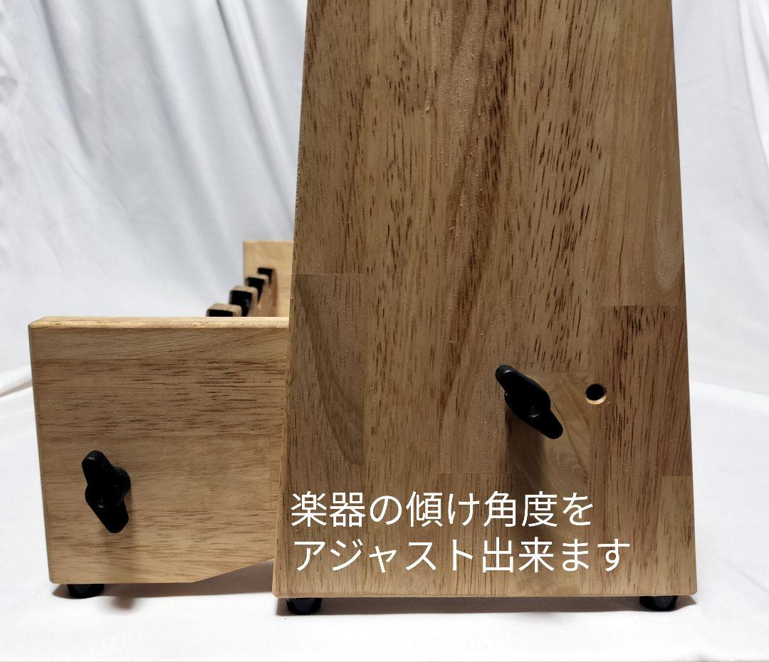 ♪あずきまる　手作り　三味線用スタンド　木製　5丁並び　細棹　津軽　三線♪