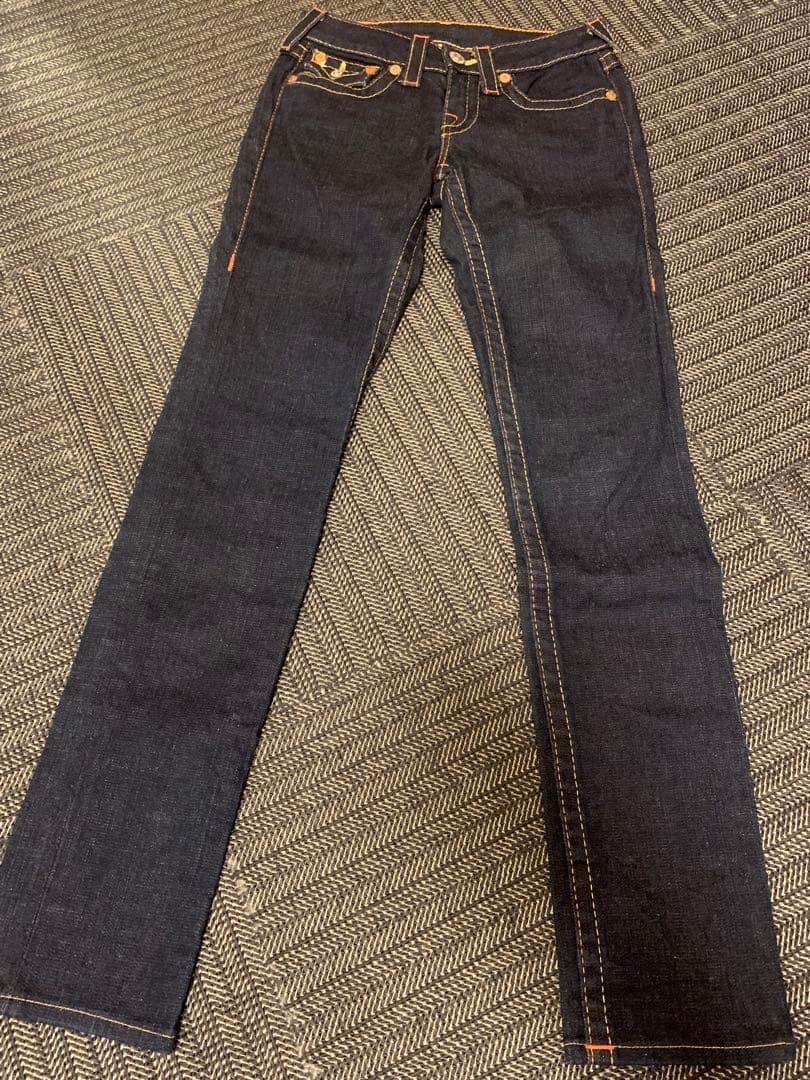TRUE RELIGION JULIE 濃紺 デニム パンツ W25 USA製