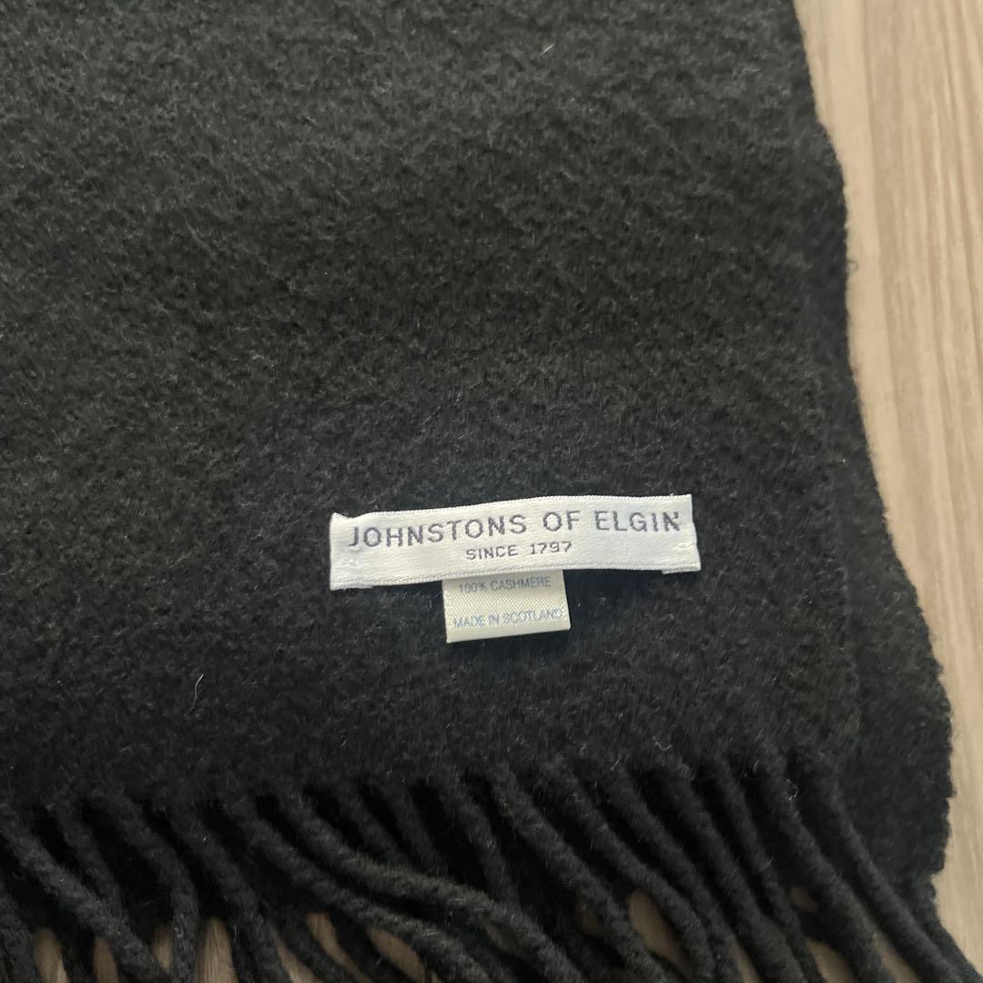 JOHNSTONS OF ELGIN ブラック ストール