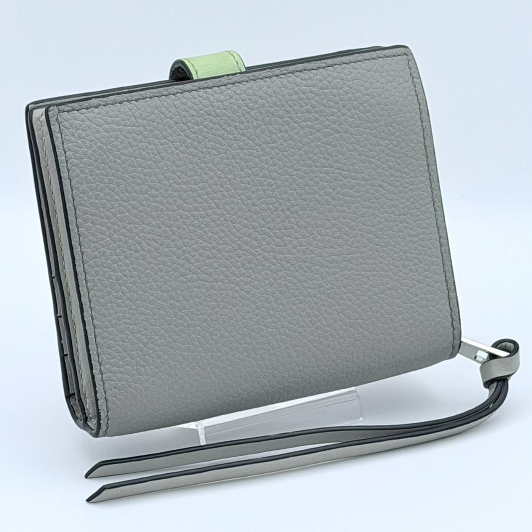 LOEWE ロエベ アナグラム スリムジップ バイフォールドウォレット グレー