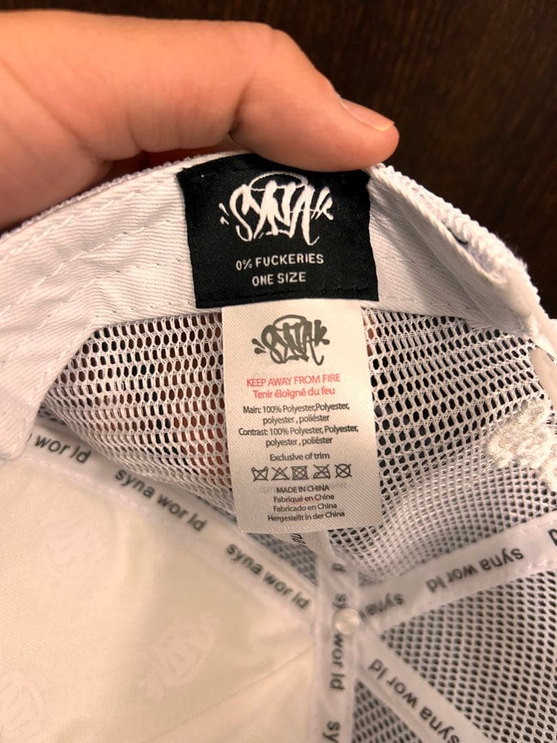 Syna World シナワールド ホワイト メッシュキャップ