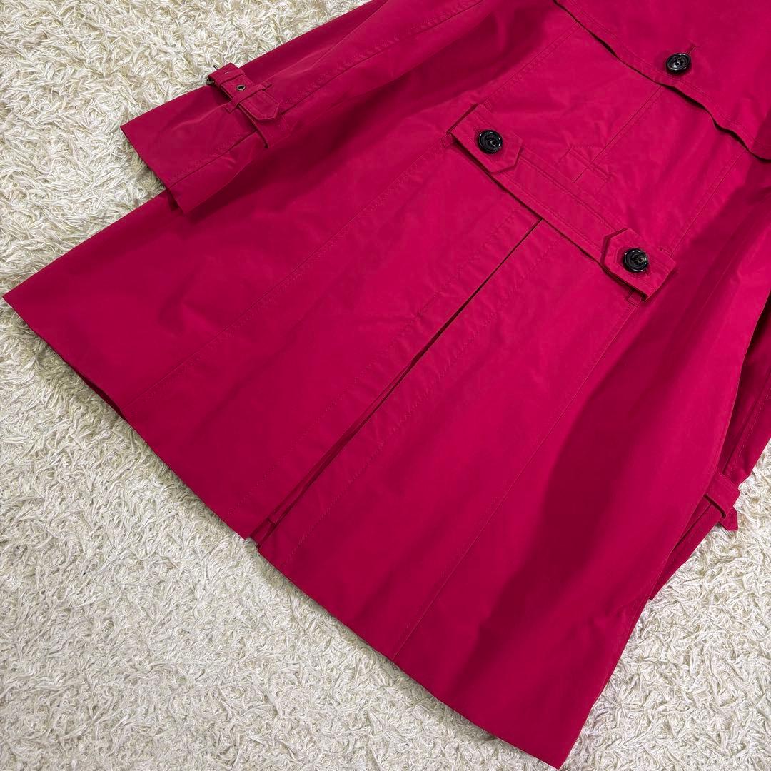 美品　希少カラー　バーバリーブルーレーベル　ノバチェック　トレンチコート