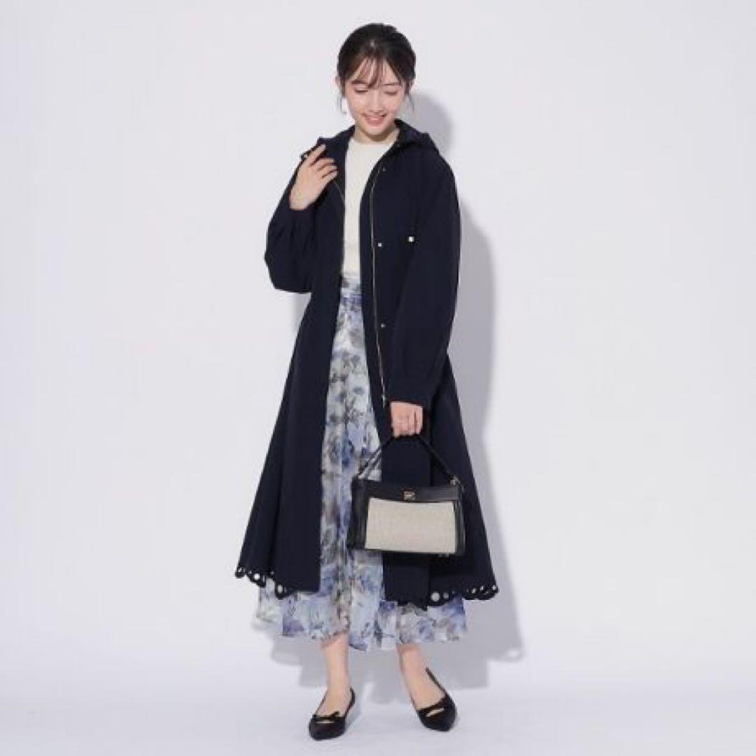 美品★クチュールブローチ★スカラ刺繍愛されロングマウンテンパーカ