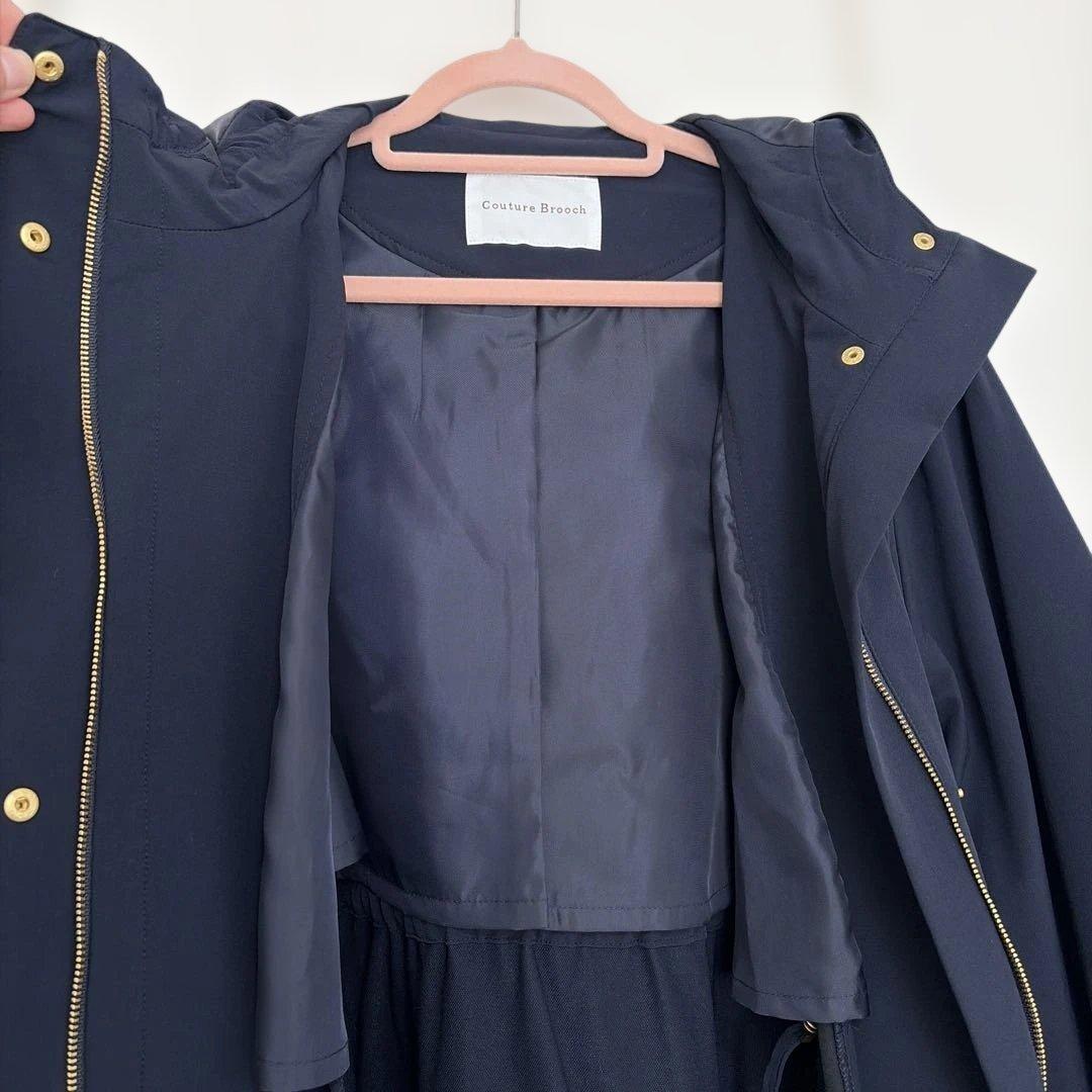 美品★クチュールブローチ★スカラ刺繍愛されロングマウンテンパーカ