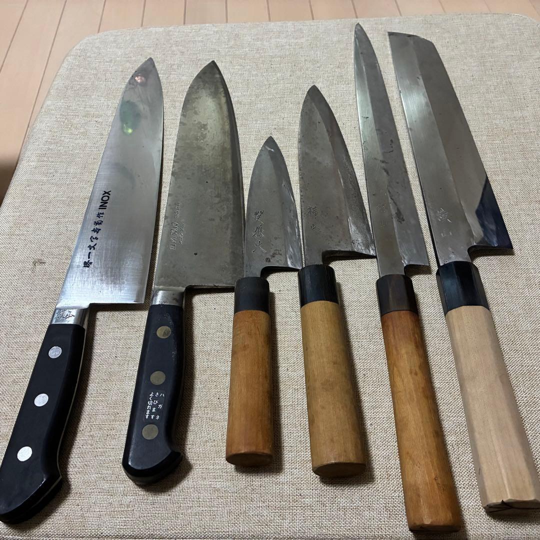 出刃、柳刃、薄刃、牛刀　6本セット