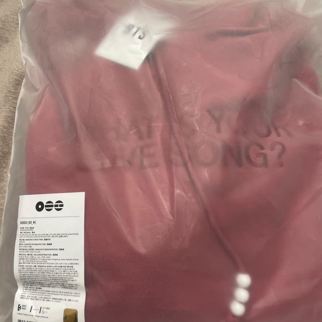 【新品未開封】BTSアリランARIRANG POPUP hoodie赤Mサイズ