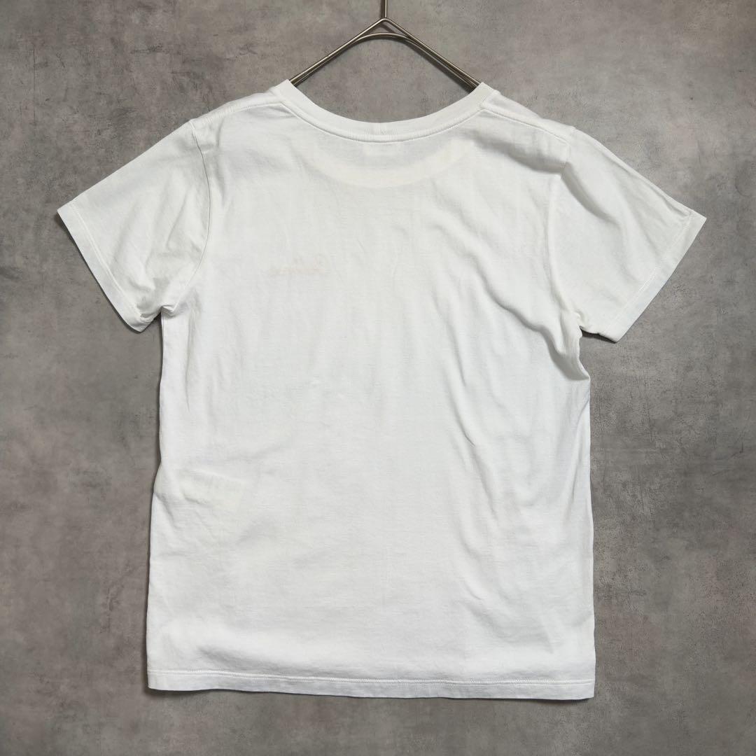 【CELINE】セリーヌTシャツ ホワイト ゴールド刺繍 ロゴ イタリア製S