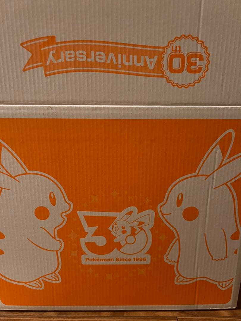 おかえり！ピカチュウ ぬいぐるみ　30周年記念段ボール入り
