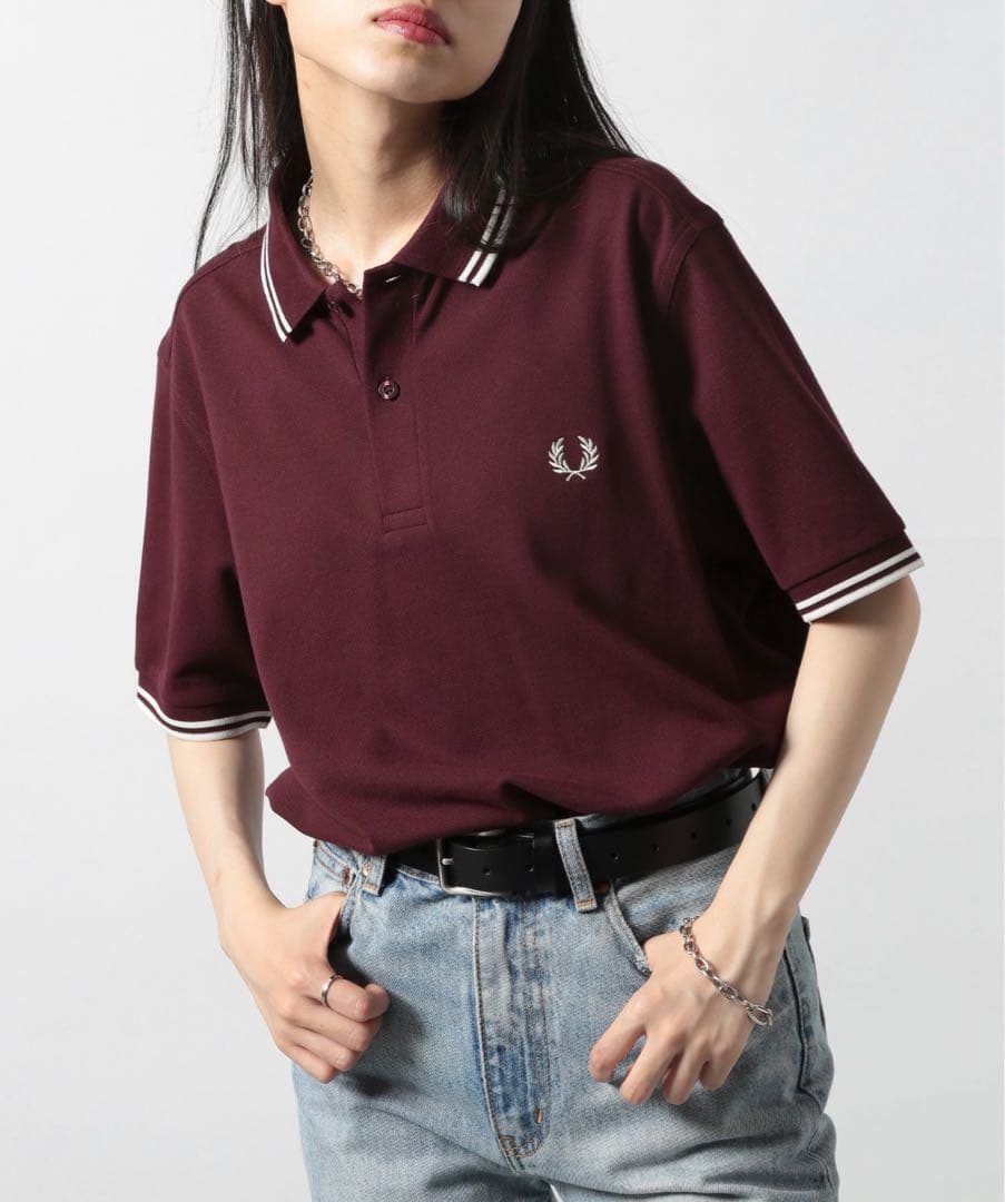 【美品】FRED PERRY 半袖ポロシャツ　レッド / S