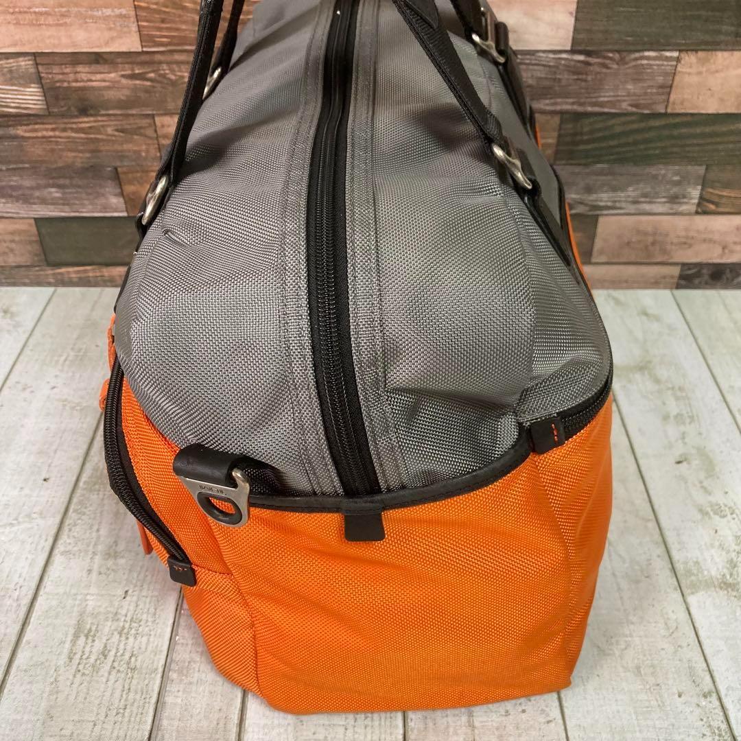 トゥミ　TUMI　ボストンバッグ　オレンジ　ネームタグ　ビジネス　2way