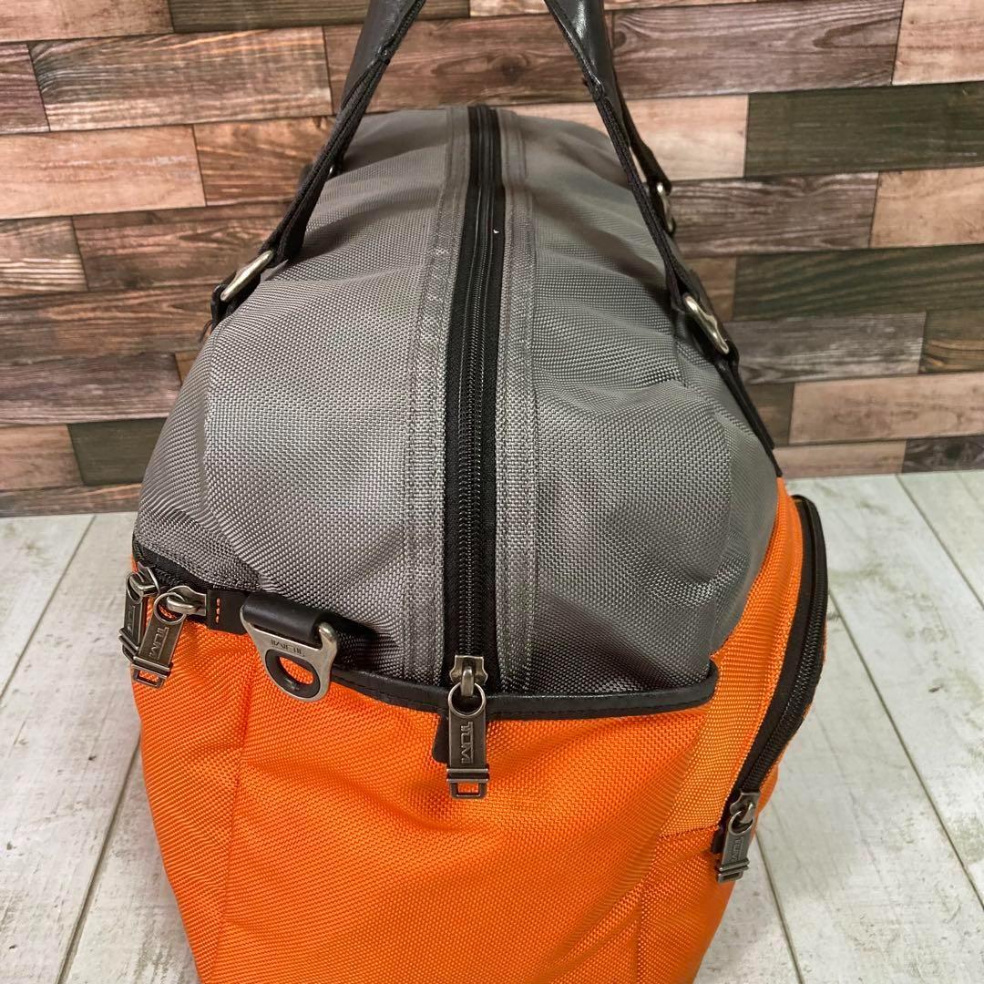 トゥミ　TUMI　ボストンバッグ　オレンジ　ネームタグ　ビジネス　2way
